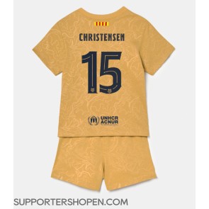 Barcelona Andreas Christensen #15 Bortatröja Barn 2022-23 Kortärmad (+ korta byxor)